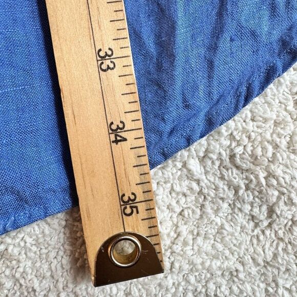 Kiwi saint tropez Dress Womens Sz Small linen shirt popover Woven champery Blue - Picture 8 of 11